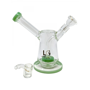 8" Loud Cloud Glass Matrix Perc Water Pipe W/ Banger - [EI-106]